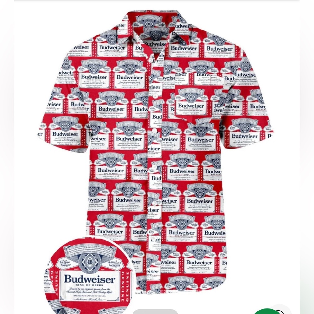 Budweiser men’s button down shirt -New with tags -